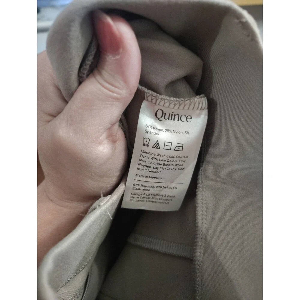 Quince Ultra Stretch Ponte Straight Leg Pants Womens Small Pull On - Picture 7 of 8